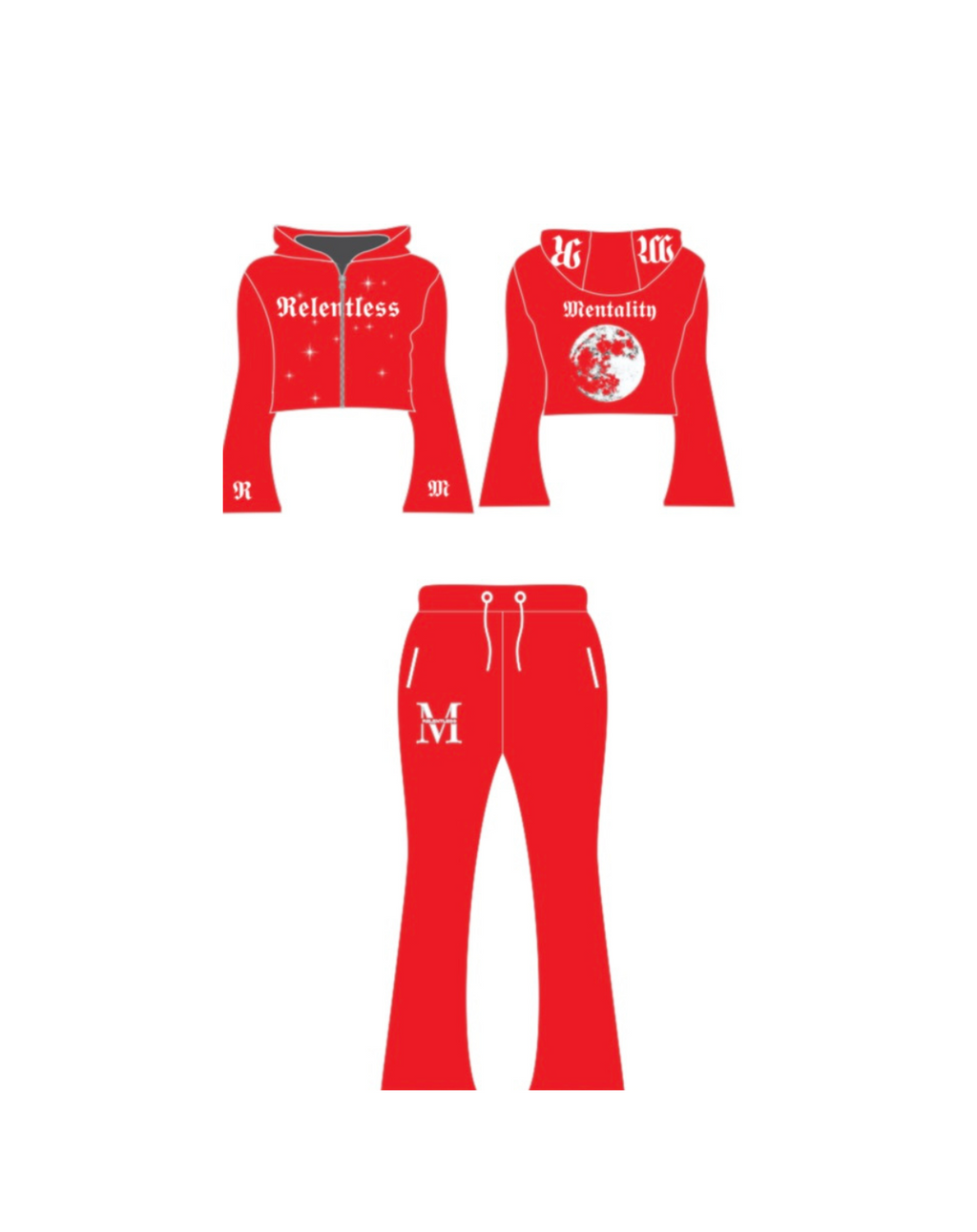 WOMEN’S LUV U 2 MOON AND BACK SET